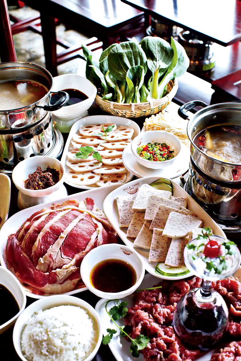 mala-tang_soup - Washingtonian Cheap Restaurants Large Groups. Szechuan Hot Pot at Mala Tang. Photograph by Scott Suchman.