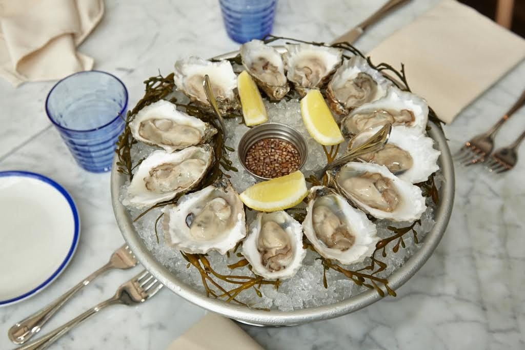 Local oysters star, including a number of bivalves from Virginia and Maryland.