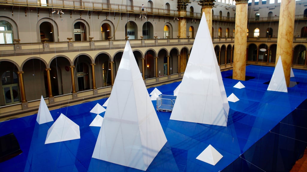 One of the ICEBERGS at the National Building Museum Has a Slide Inside of It