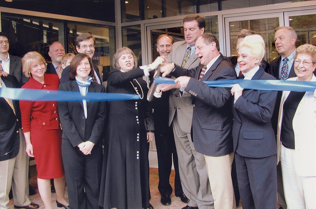 Celebrating the theater company's move to Bethesda's Auburn Avenue in 2003. Photograph courtesy of Bonnie Fogel.