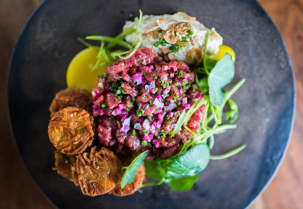 Steak tartare and tater tots, together at last. 