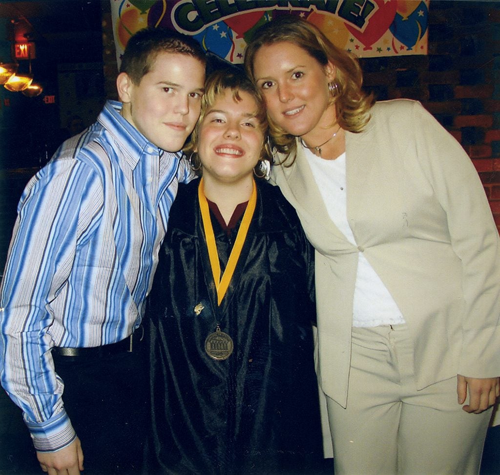 Watts graduating from the University of Missouri in 2002. Photograph courtesy of Jamie Watts and Carolyn Gregory.
