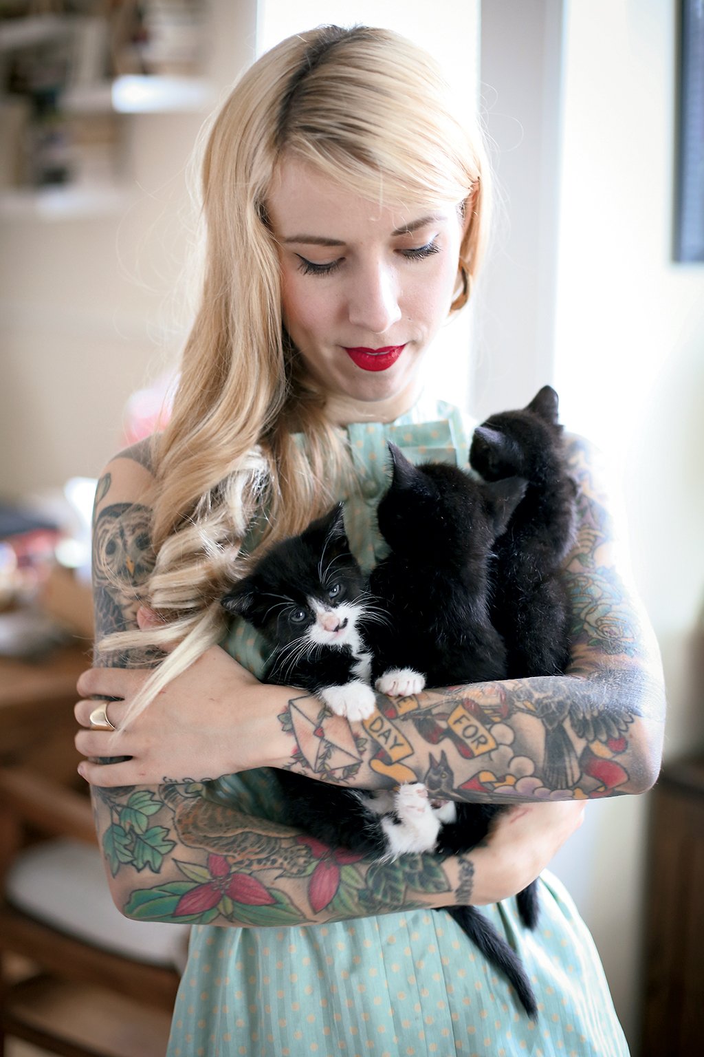 The Kitten Lady: On Instagram–where she has more than 100,000 followers–Shaw is @kittenxlady.