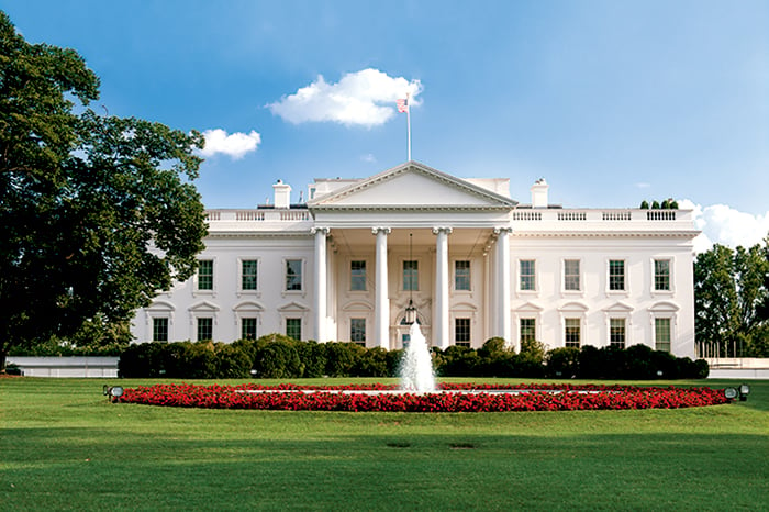 On a beautiful day out, head to the White House for a tour. Photo by Andrew Propp.