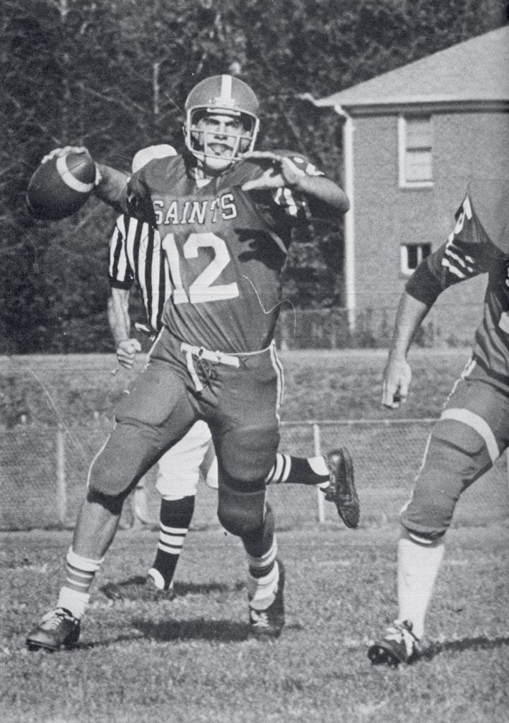 Meloni, shown is his senior year, recalls "every game vivdly." Photograph courtesy of St. Stephen's & St. Agnes School.