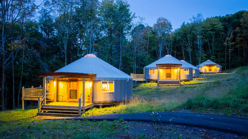 DC-Area Camping: Don’t like roughing it? Try “glamping” in a yurt at Savage River Lodge. Photograph by Jennifer Dobson.