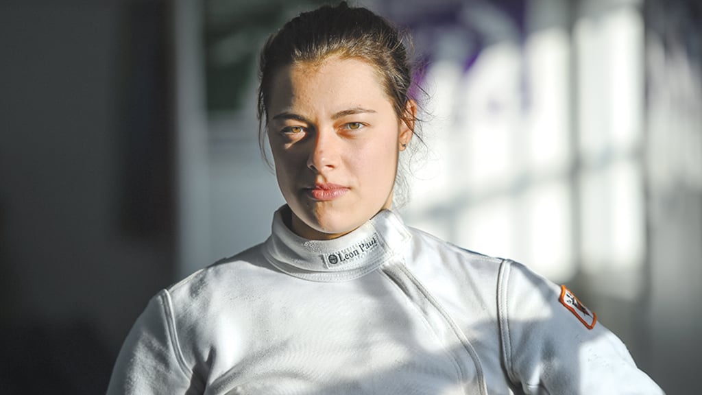 DC Olympic Athletes: Root for Katharine Holmes, the third-ranked women's fencer in the US and graduate of the National Cathedral School, during the Summer Games. Photograph by Jonathan Newton/Washington Post/Getty Images.