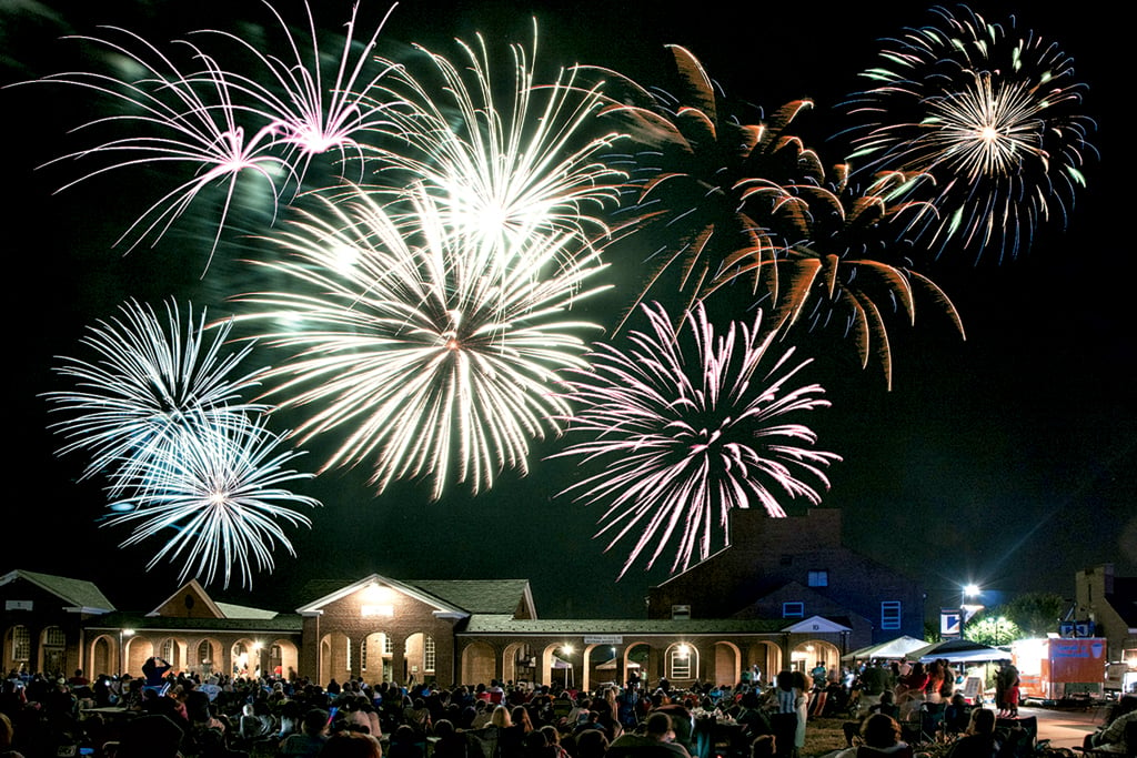 Workhouse Arts Center fireworks. Photograph courtesy of Workhouse Arts Center.
