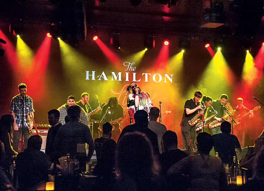 Joe Keyes & The Late Bloomer Band opening for Fishbone at The Hamilton's underground venue. Photograph by Lisa A. Walker.