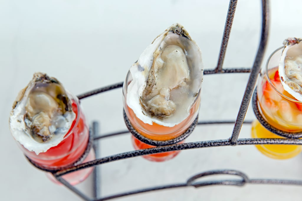 Oyster shooters at Suma. Photograph by Joe Cereghino.