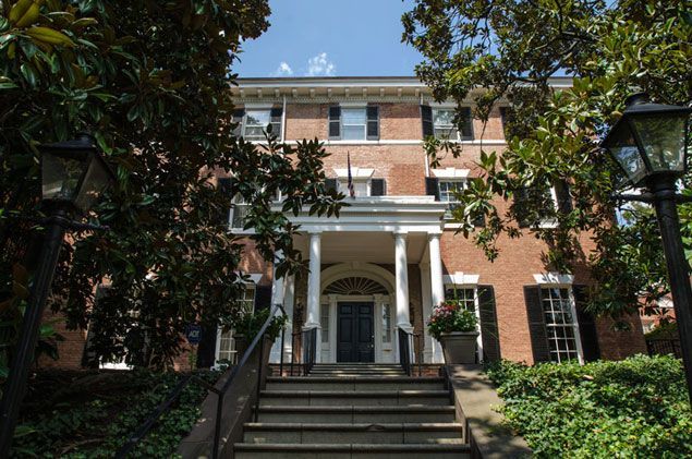 The former home of Jackie Kennedy and her two children at 3017 N St., NW. Photo by Chris Campbell.