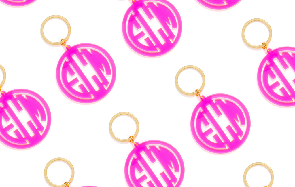 monograms_bauble-bar-key-chain-repeat - Washingtonian Acrylic key chain, at <a href="http://www.baublebar.com">baublebar.com</a>.