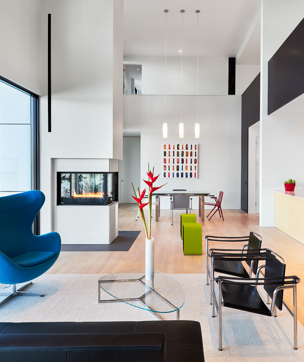 DC Home Redesign: This black paneling around the entrance to the kitchen is made of stained oak. Photograph by Anice Hoachlander/Hoachlander Davis Photography.