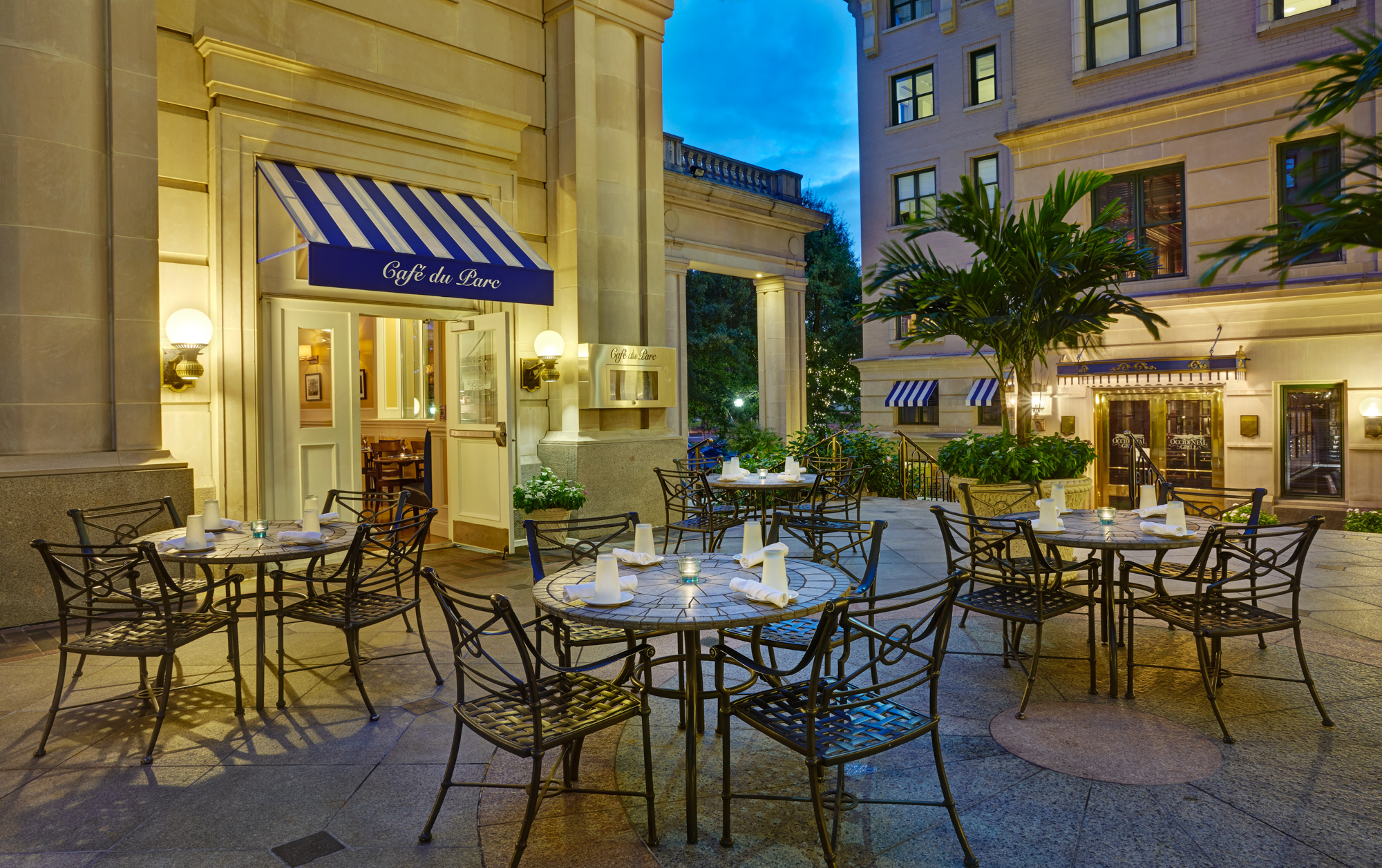 The terrace at Café du Parc. Photo courtesy of the restaurant.