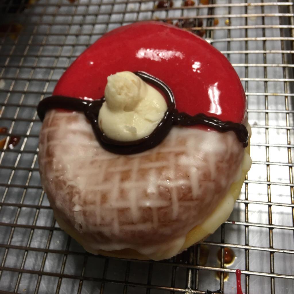 The "Poké Ball Doughnut” at Astro Doughnuts & Fried Chicken. Photo courtesy of restaurant.