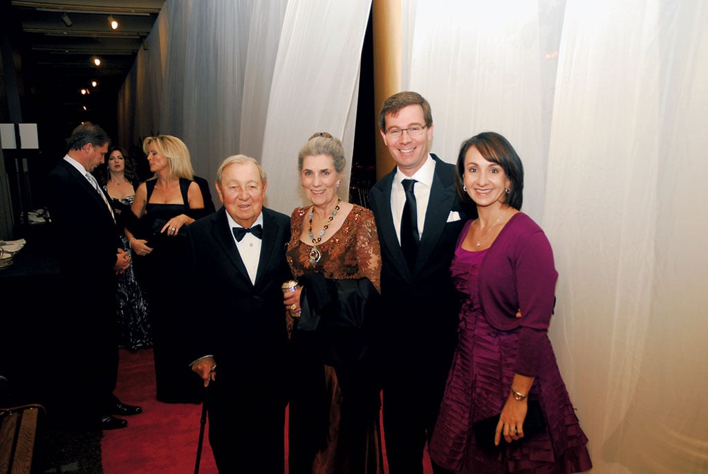 Father and son Joe and Robert Allbritton with their wives, Barbara and Lena. Photograph by Washington Life magazine/Kyle Samperton.