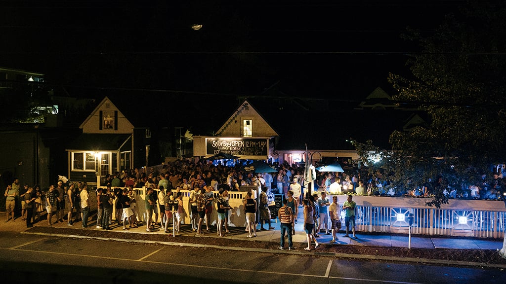 Rehoboth_01_lede - Washingtonian The line at the Aqua Grill in Rehoboth on Memorial Day weekend 2016. Photo by Lexey Swall.