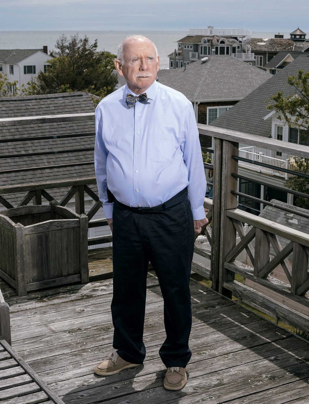 Gene Lawson–whose backyard backs up to that of his arch-nemesis, Mayor Sam Cooper–has repeatedly sued the town over property-rights issues. Photograph by Lexey Swall.