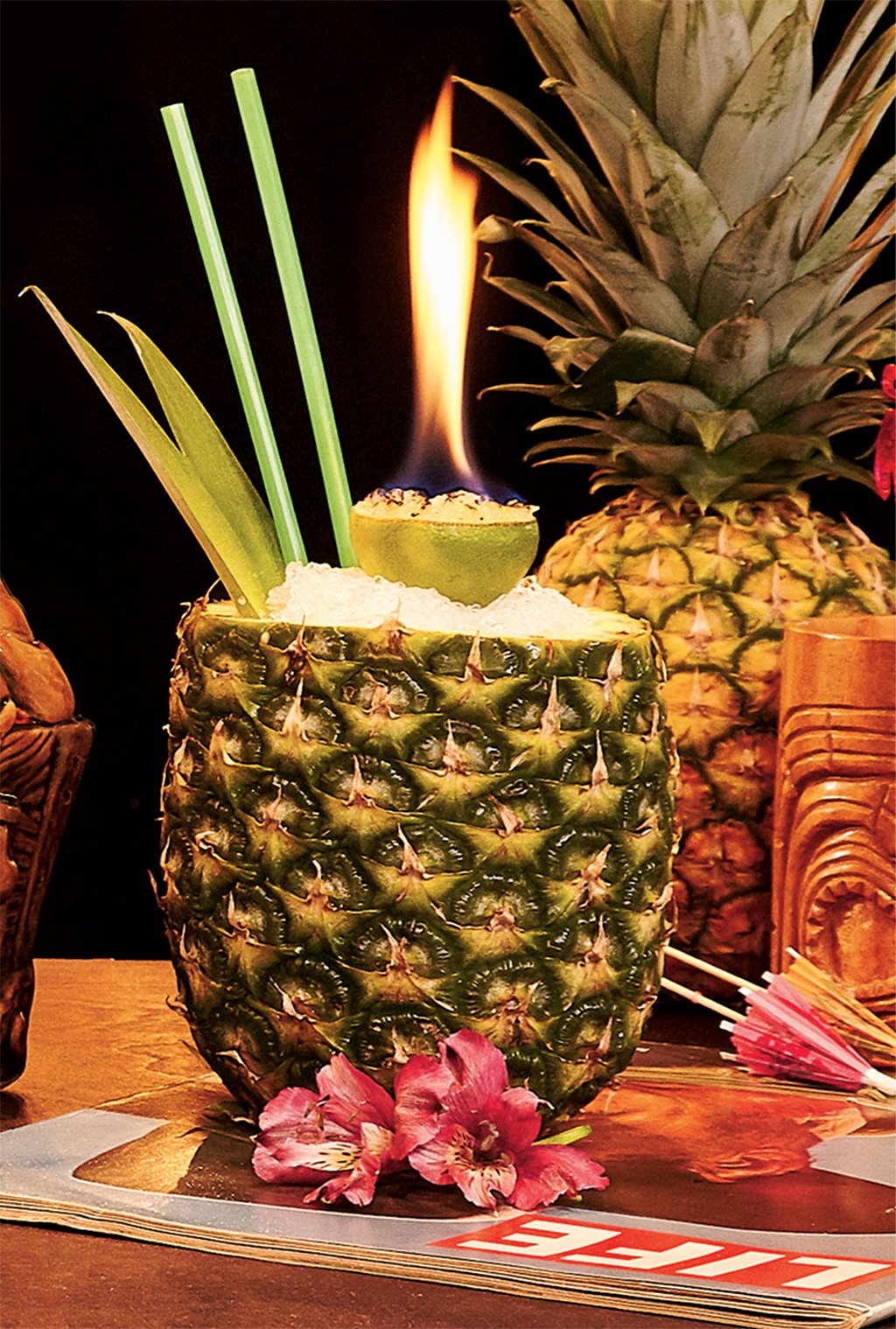 Pineapple of Hospitality tiki drink from Archipelago. Photograph by Jeff Elkins. (July 2016/Chesapeake Bay)