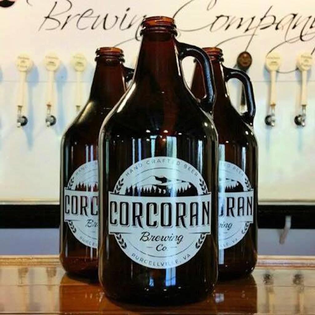 Corcoran Brewing, a spinoff of a winery, offers growlers in Purcelville. Photograph courtesy of Corcoran