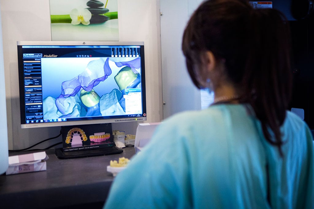 Computers and 3-D imagery have made dental work more accurate. Photograph by BSIP/Getty Images.