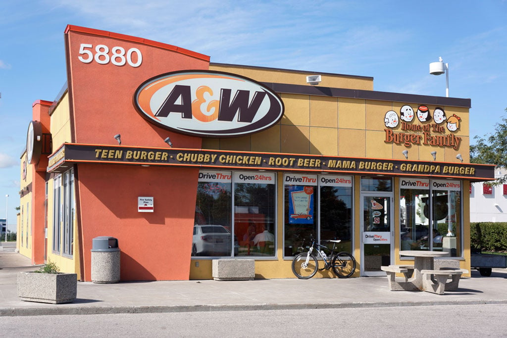 Photograph of A&W by Helen Sessions/Alamy 