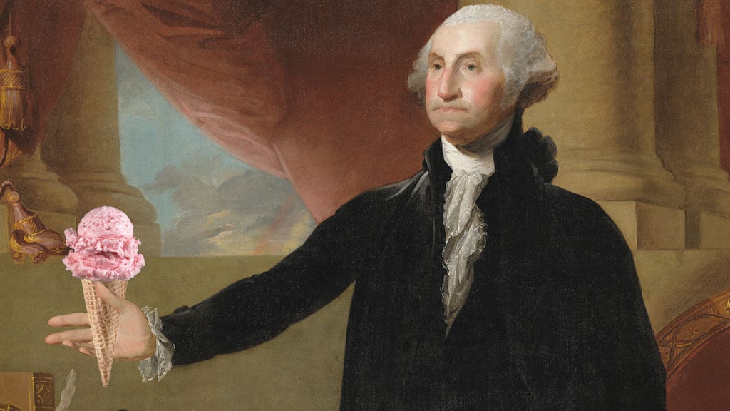 George Washington established ice cream as a standard presidential dessert.