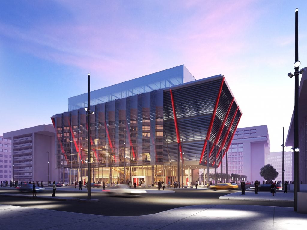 With its planned L'Enfant Plaza building, the International Spy Museum hopes to lure visitors south of the Mall. Rendering Courtesy of International Spy Museum.