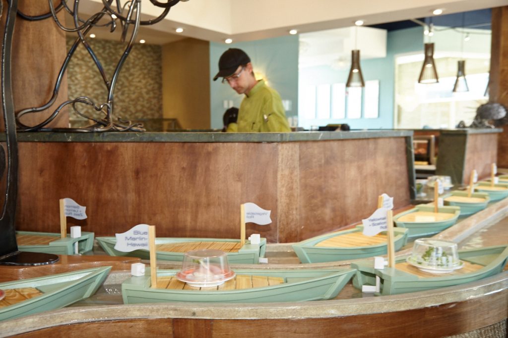 Ramen fans can build their own bowls at a soup bar, which boasts three kinds of noodles and over 20 veggies and seasonings. 