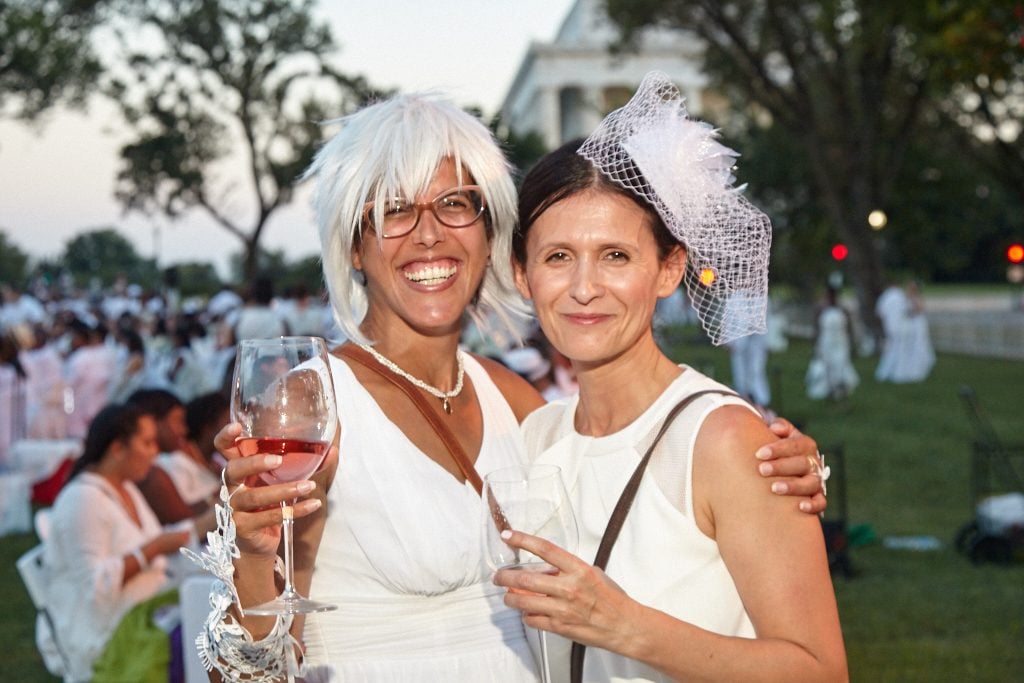Orit Tamir and Adi Maizlin, two friends from Israel decided to return to this year's Diner en Blanc after enjoying it the previous year. 