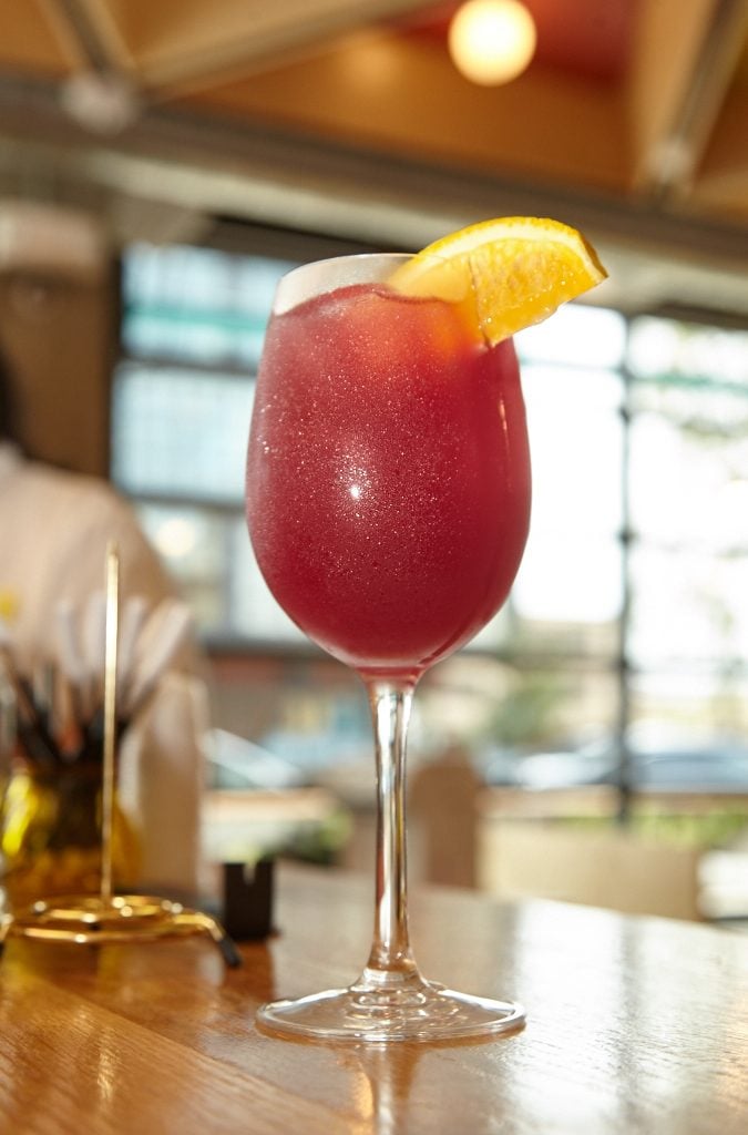 Cool off with sparkling sochu sangria. 