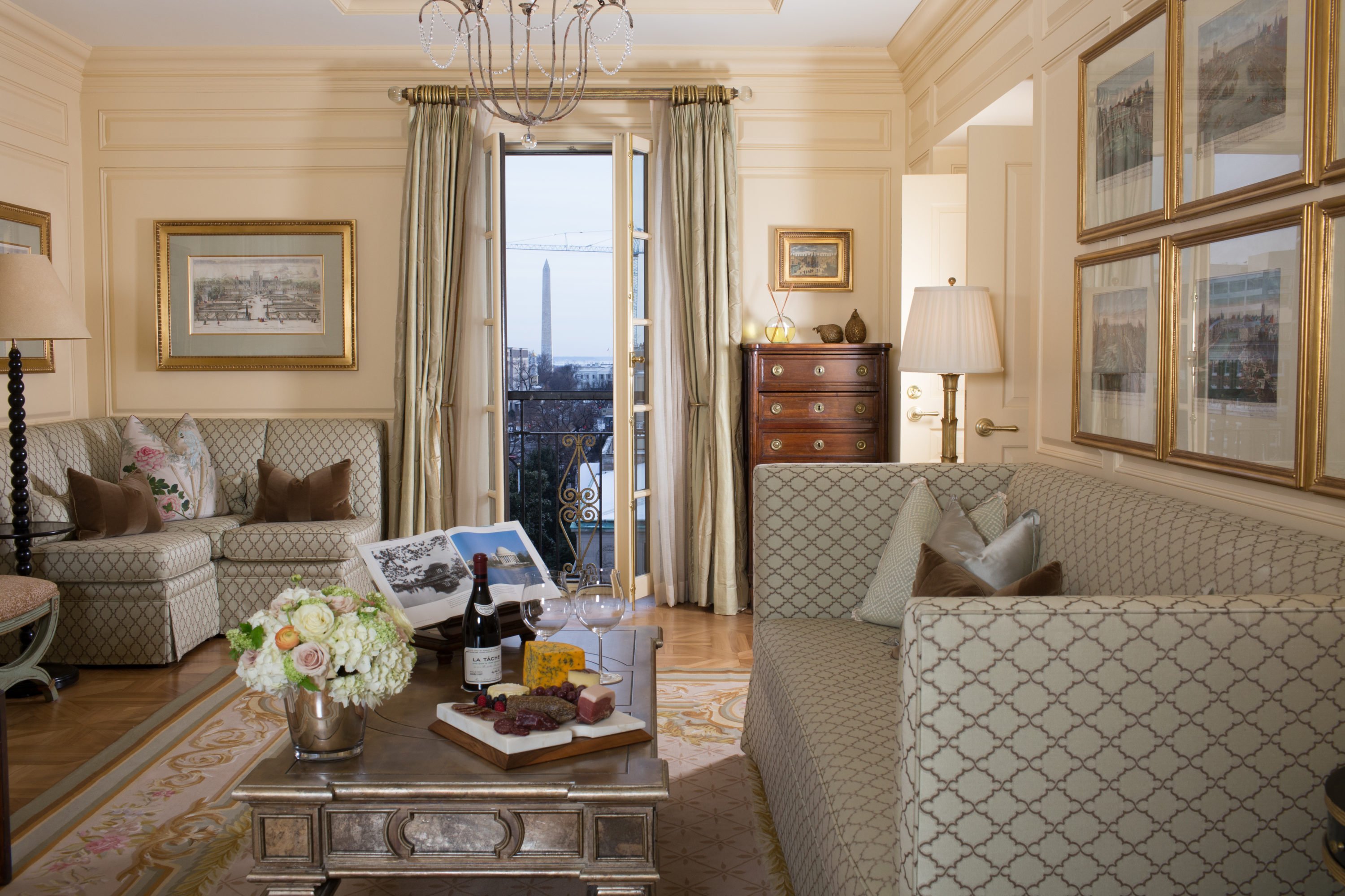 Thomas Jefferson Suite Parlor - Washingtonian The parlor in the Thomas Jefferson Suite at The Jefferson Hotel; photo courtesy of The Jefferson
