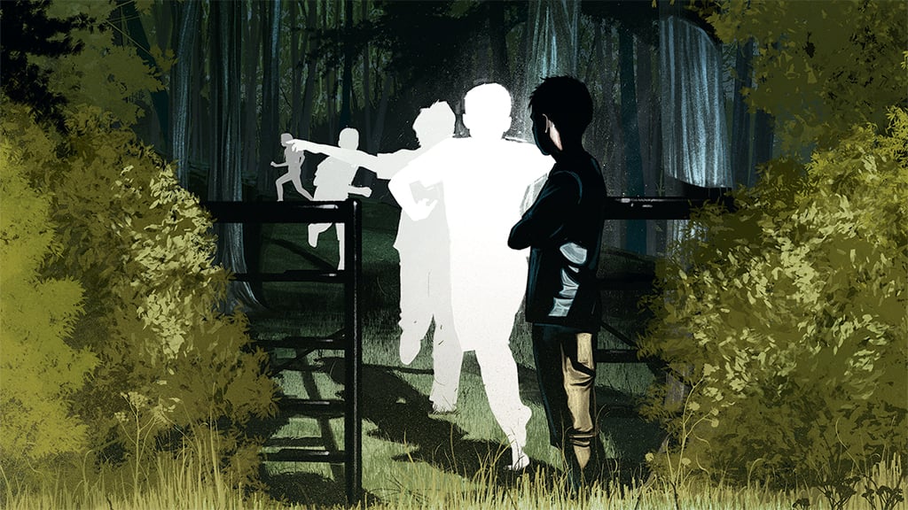 Ann Patchett puts Virginia at the center of her new novel about how the landscape haunts Americans' understanding of our past. Illustration by Jonathan Bartlett.