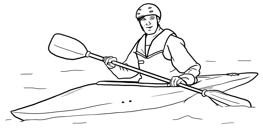 kayak-illo - Washingtonian Illustration by Claire McCracken.