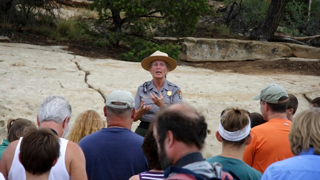 Park Ranger speaking to tourists