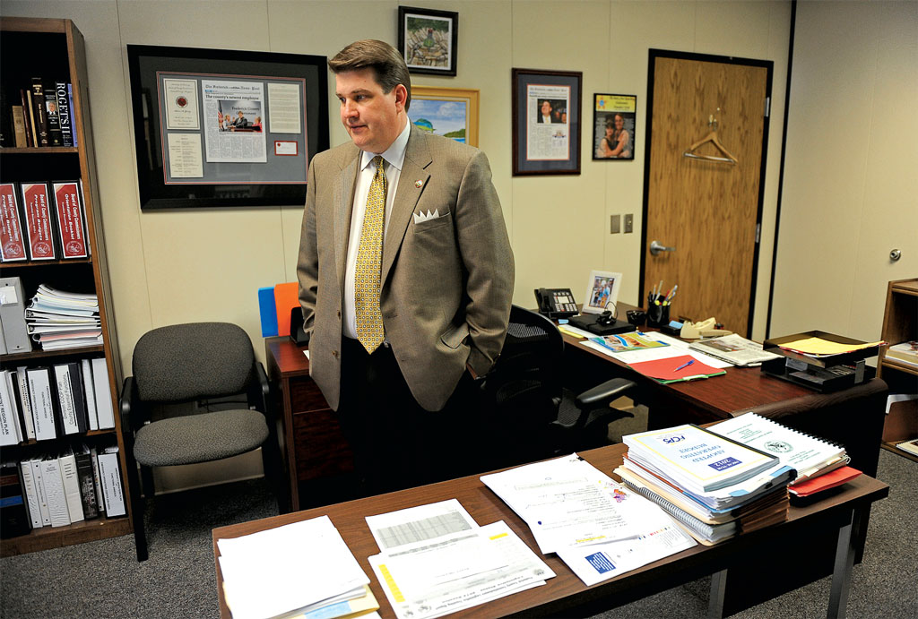 As head of the county commission, Blaine Young fought to funnel the benefits of Frederick’s boom to longtime residents. Photograph by Ricky Carioti/Washington Post.