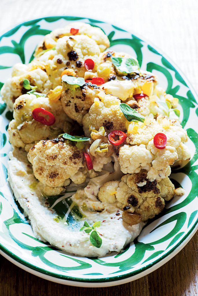 Cauliflower with whipped feta at Kapnos Kouzina.