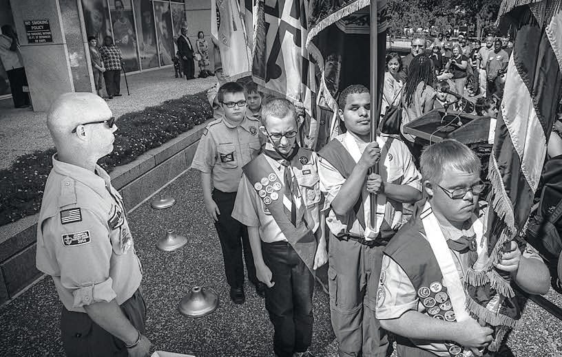 Leo, Nick, and Steven Cantos joined Boy Scouts. Photo by Paul Wood.