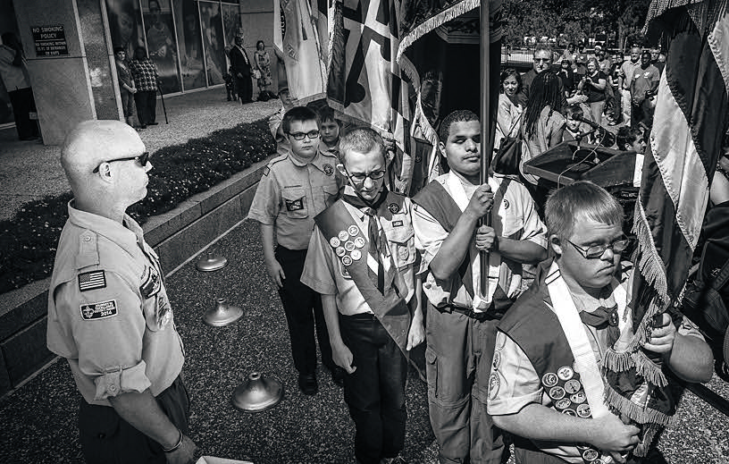 CREDIT: Paul Wood - Washingtonian Leo, Nick, and Steven Cantos joined Boy Scouts. Photo by Paul Wood.