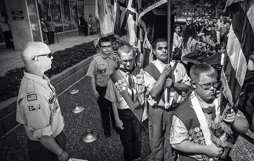 Leo, Nick, and Steven Cantos joined Boy Scouts. Photo by Paul Wood.