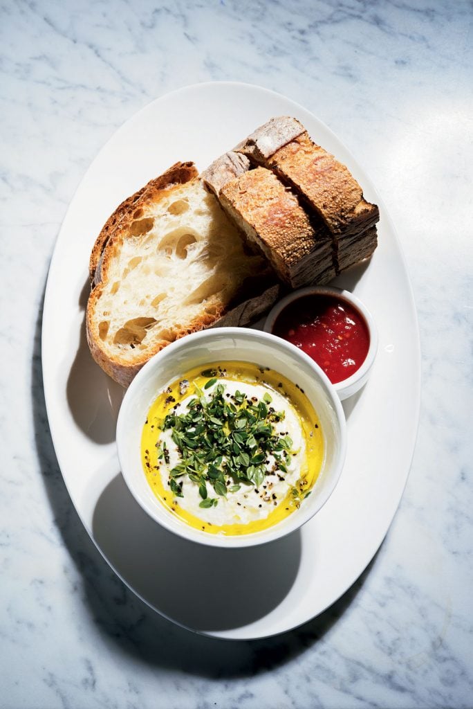 Ciabatta with house-made ricotta cheese. Photo by Scott Suchman.