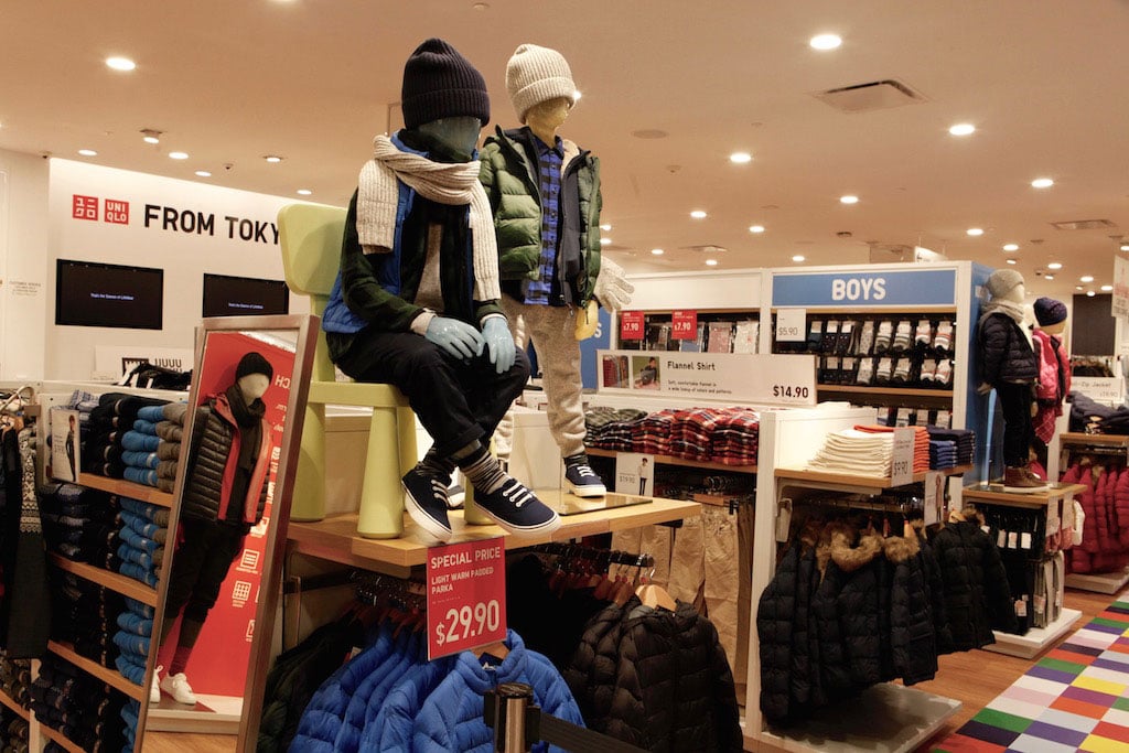 Uniqlo sells apparel for the whole family, kids included. 