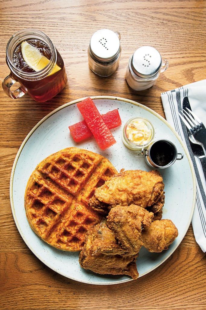 hen_quarter - Washingtonian Fried chicken and waffles at Hen Quarter. Photo by Scott Suchman.