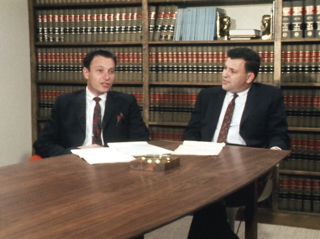 Bernie Cohen (left) and Phil Hirschkop, the Lovings’ Washington lawyers, were recent grads of Georgetown Law when they took the case pro bono. Photograph courtesy of the 2011 documentary The Loving Story.