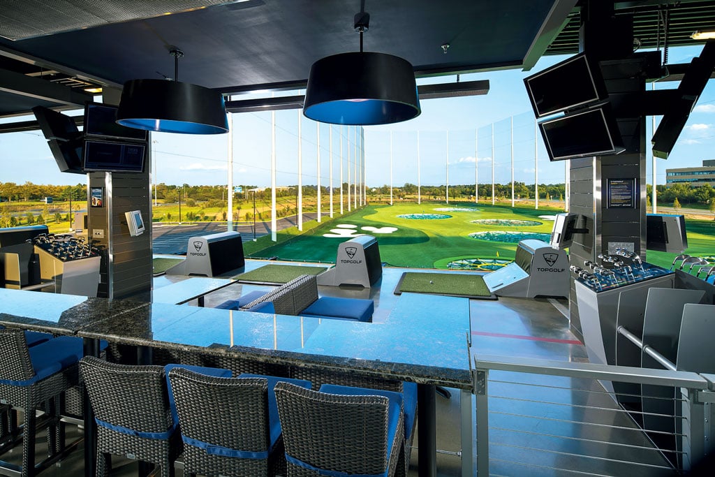 Topgolf driving range. Photograph by Michael Baxter.