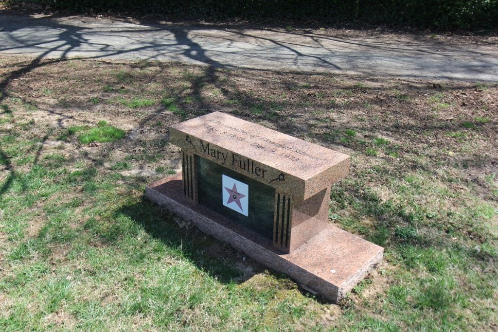 Mary Fuller's headstone. 