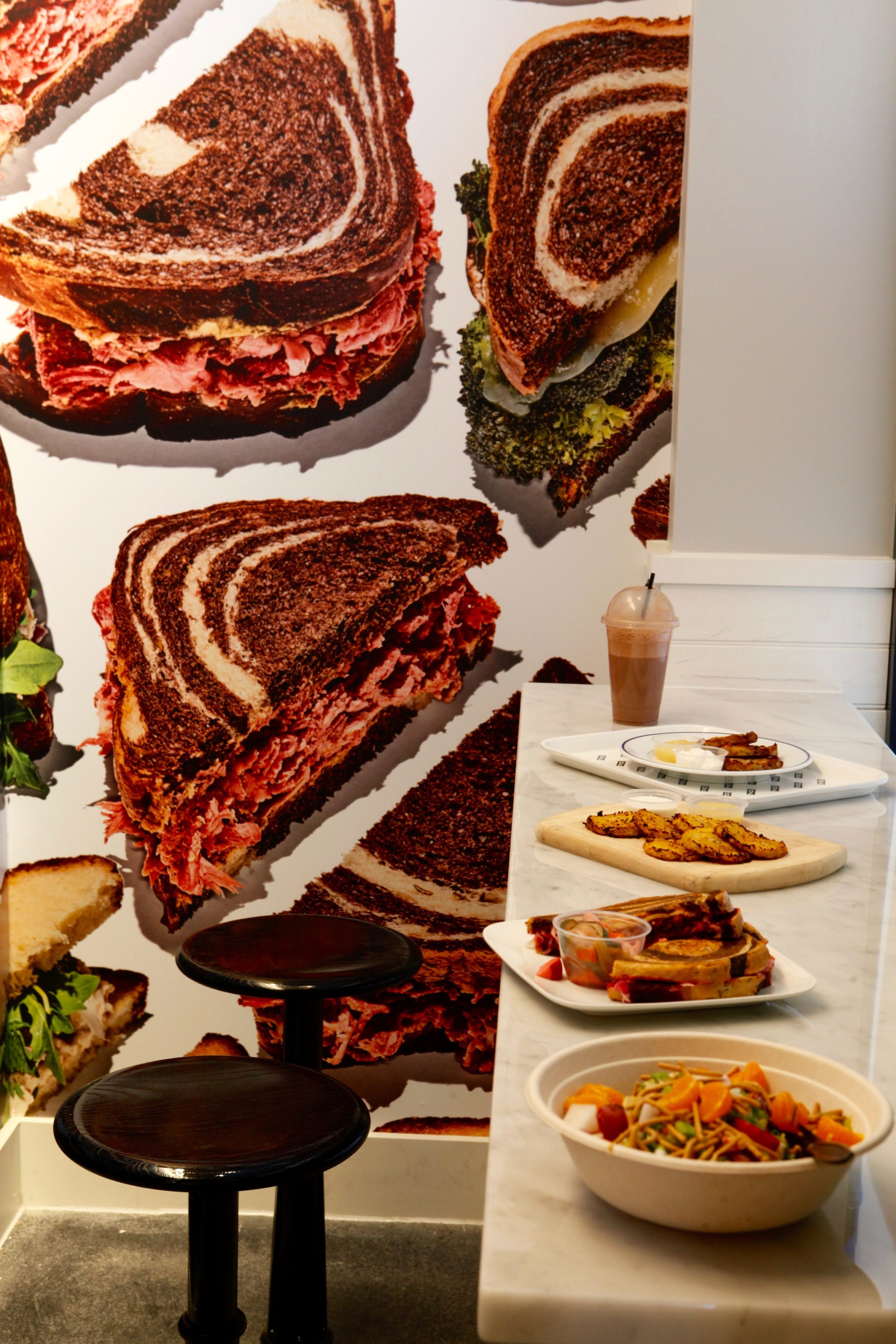 Sandwiches go on the plate and the wall thanks to DC-based design team HapstakDemetriou. 