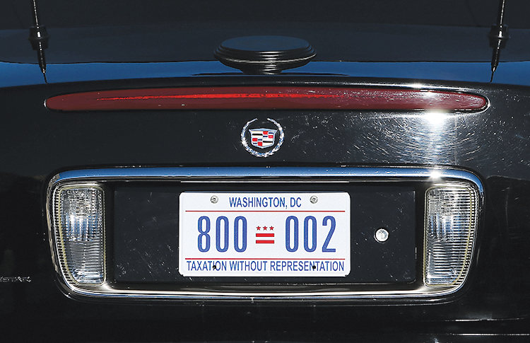 o42 - Washingtonian Photographs of License Plate by Getty Images