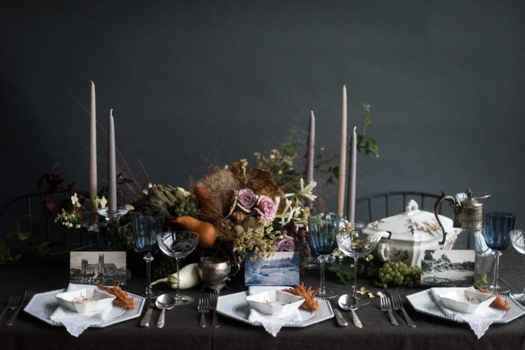 How to Create a Moody, Vintage-Inspired, Instagram-Worthy Thanksgiving Tablescape