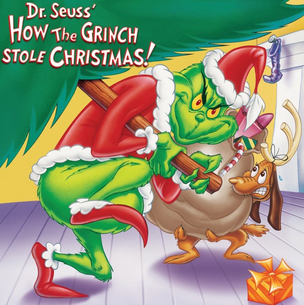 Dr. Seuss' How the Grinch Stole Christmas poster, photo from Vinyl Collective.